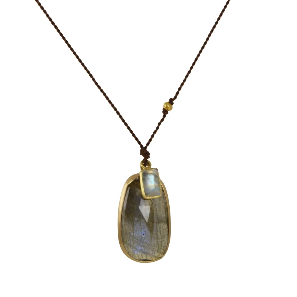 Margaret Solow – Labradorite and Moonstone Necklace