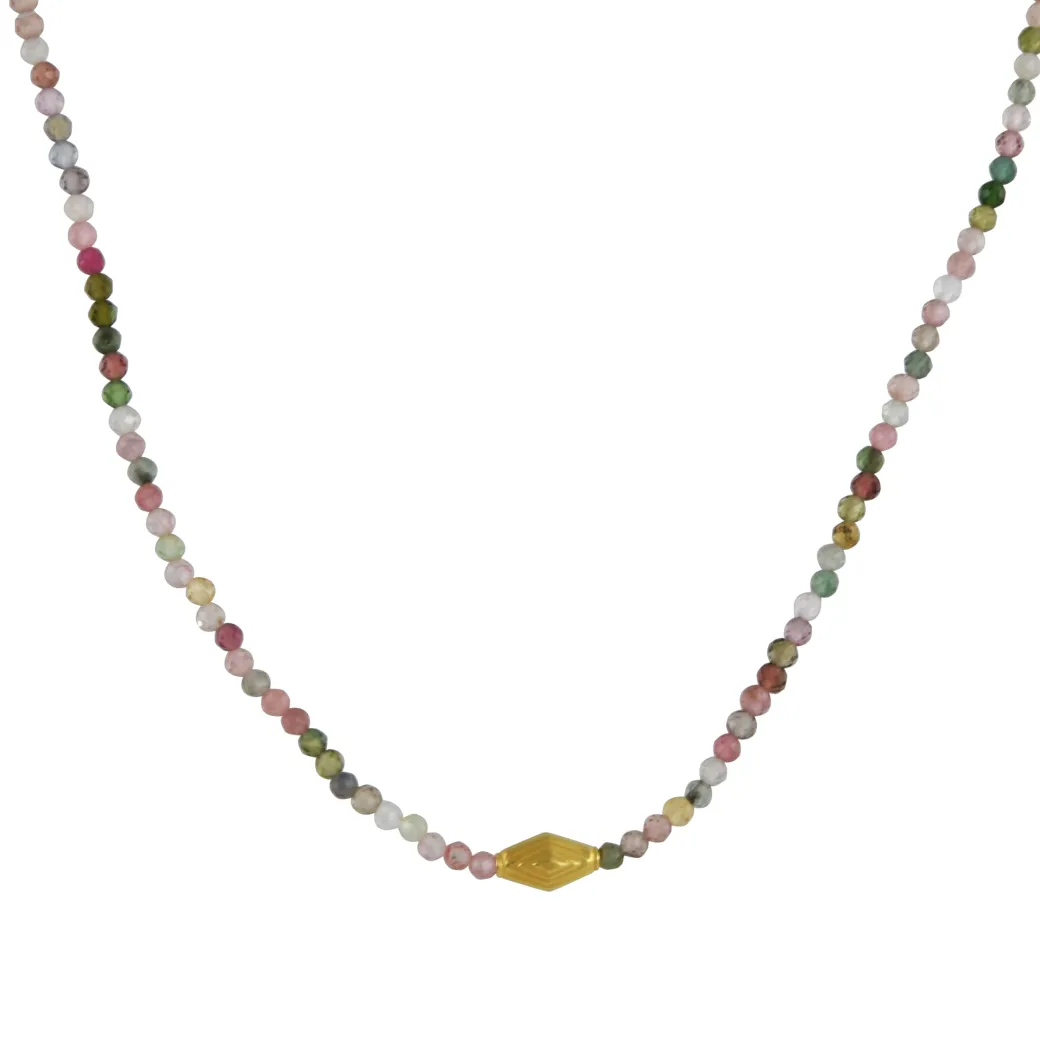 Margaret Solow – Multi Tourmaline and Marquise Bead Necklace