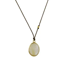 Margaret Solow - Oval Rutilated Quartz Necklace