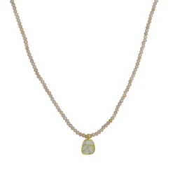 Margaret Solow – Zircon and Diamond Slice Necklace