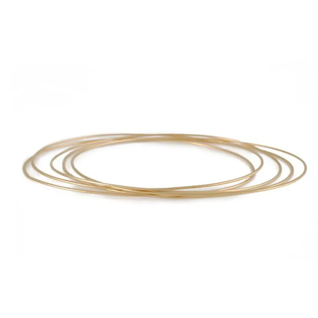 Marian Maurer – Set of Five Lucky Bangles – 18k Yellow Gold