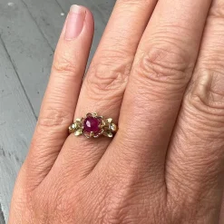 Megan Thorne - Buttercup Ruby Ring with Diamonds