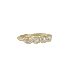 Megan Thorne - Ribbed Rose Cut Diamond Band