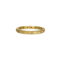 Megan Thorne - Ribbed Tiny Diamond Eternity Band