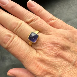 Monica Marcella – Purple Tanzanite Cabochon Ring