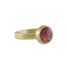 Monica Marcella – Rubellite Cabochon Ribbon Band Ring