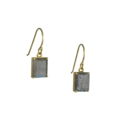Philippa Roberts - Faceted Rectangular Labradorite Earrings