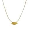 Philippa Roberts - Horizontal Petal on Zircon Beaded Necklace