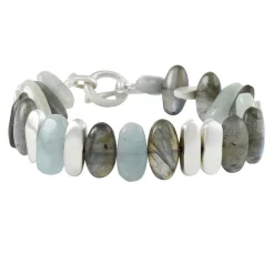 Philippa Roberts - Labradorite and Aquamarine Nugget Bracelet