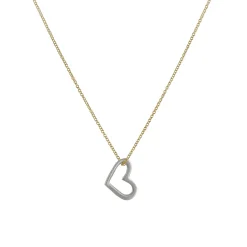 Philippa Roberts - Open Heart Two Tone Necklace