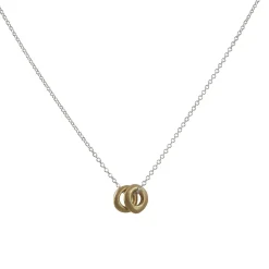 Philippa Roberts - Two Small Circles Necklace in 14k and Silver