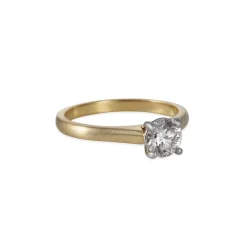 Precision Set - Petite Flush" 1/2 Carat Diamond Solitaire