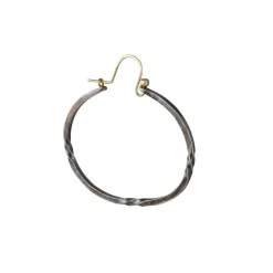 Sarah McGuire - Bias Oval Hoop with Diamond