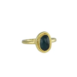 Sarah Richardson - Oval Rose Cut Tourmaline Ring in Vermeil