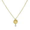 Sarah Richardson - Small Dishy Pod Necklace with Zircon Drop