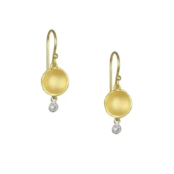 Sarah Richardson - Small Dishy Drop with Zircon Drops in vermeil