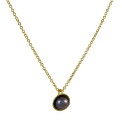 Sarah Richardson - Small Dishy Pod with Peacock Pearl Necklace