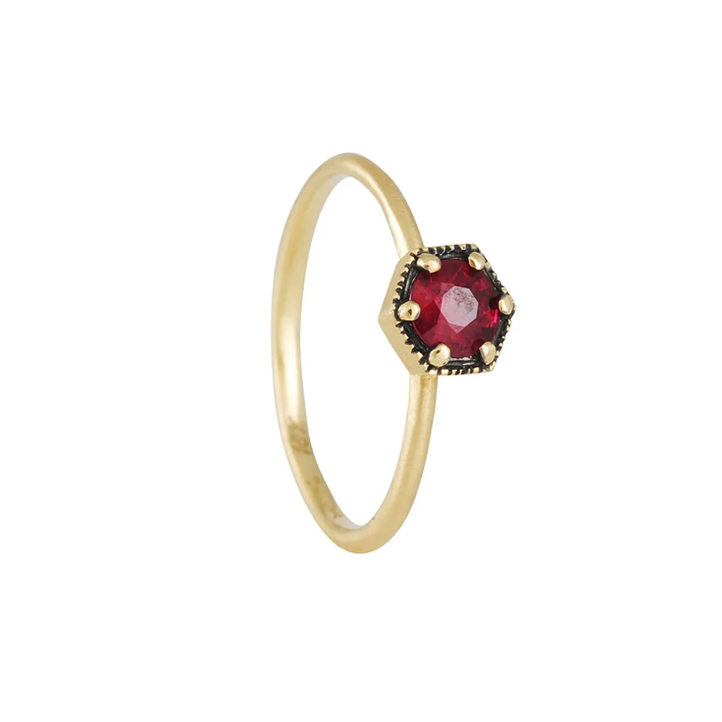 Satomi Kawakita - 4.5mm Ruby Hexagon Ring