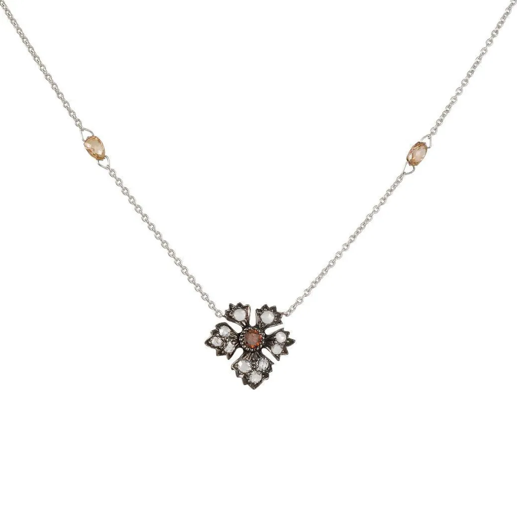 Sethi Couture - Enchanted Garden Necklace in White Gold