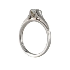 Sholdt Design - Organic Half Bezel Ring with .50ct Diamond