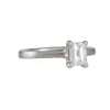 Sholdt Design - Petite Prong with .64ct Emerald Cut Diamond in Platinum