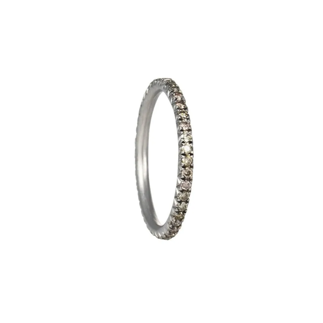 Sofia Kaman - Champagne Diamond Platinum Eternity Band