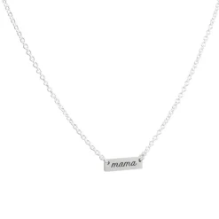 Tashi - Mama Bar Necklace in Sterling Silver