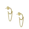 Tashi - Vermeil Hoop with Chain Earrings