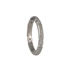 Van Craeynest - Mini Diamond Flower Band in Platinum Size 6