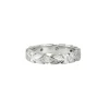 Varna - Carved Floral Diamond Band in Platinum