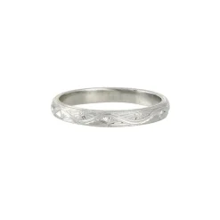 Varna - Dorian Engraved Band in Platinum