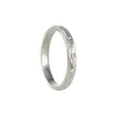 Varna - Dorian Engraved Band in Platinum