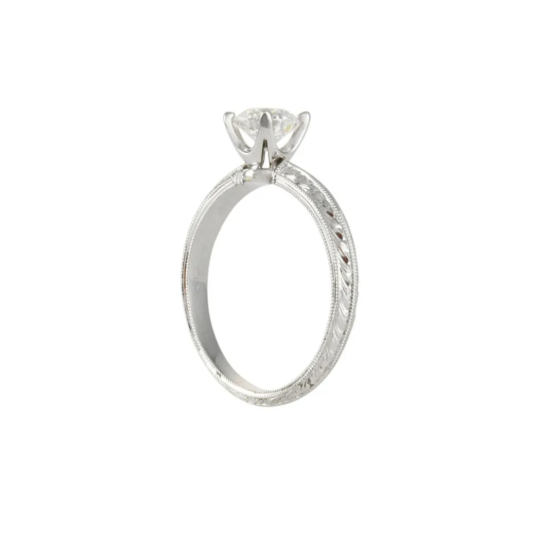 Varna - Knife Edge .63ct Diamond Ring in 18k white gold
