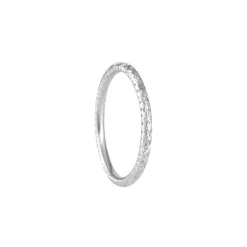 Varna - Petite Engraved Round Band in 18k white gold