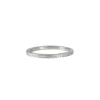 Varna - Thin Stackable Engraved Band in 18k white gold