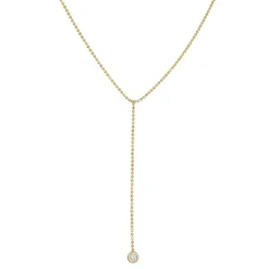 Zoe Chicco - Diamond Lariat Necklace on 14K Gold Chain