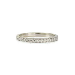 Zoe Chicco - 2mm Bead-Set Eternity Band in 14K White Gold
