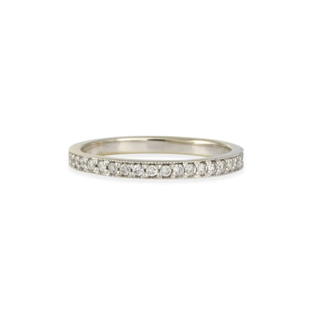 Zoe Chicco - 2mm Bead-Set Eternity Band in 14K White Gold