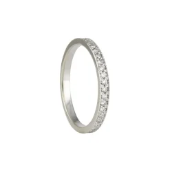 Zoe Chicco - 2mm Bead-Set Eternity Band in 14K White Gold