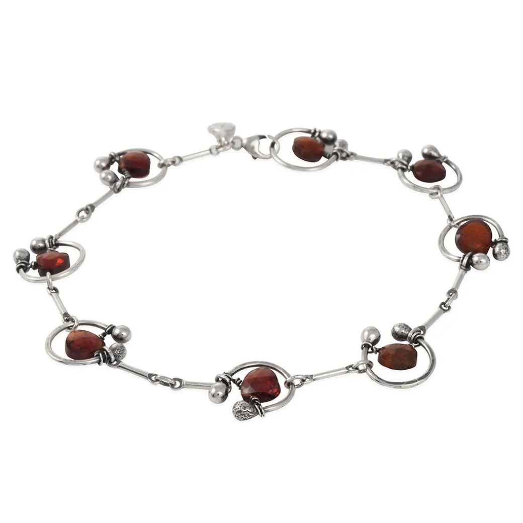 Zuzko Jewelry - Horseshoe Bracelet with Garnet